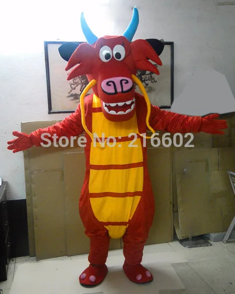 2017 High quality Mushu dragon mascot costumes for sale Costume Character Cosplay Free Shipping | Тематическая одежда и