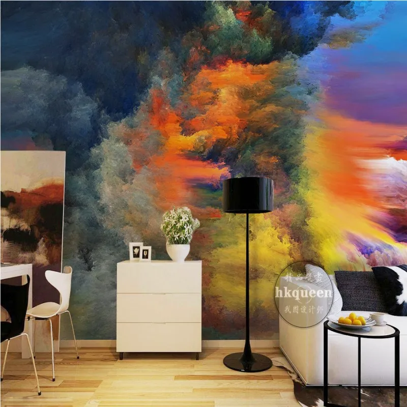 Бесплатная Доставка Фэнтези пейзаж КТВ фоне стены живопись спальня лобби обои 3D