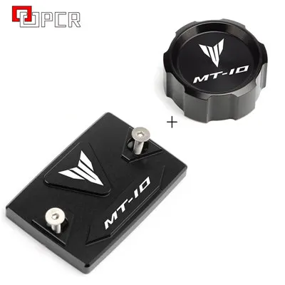 Front and rear black Передний и задний тормозной цилиндр для жидкости главный резервуар Крышка крышки для Yamaha KING скутер MT10 mt-10 - Цвет: Front and rear black