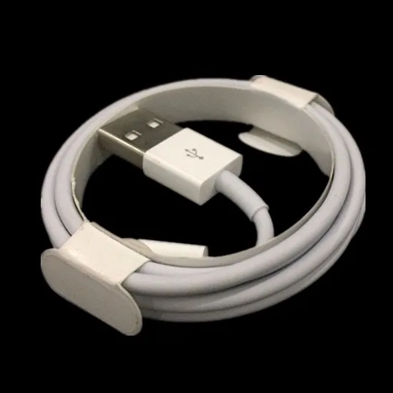 500 шт./лот белый 1 м 3 фута OD3.0 144 Плетеный цельный 8 контактный USB кабель для