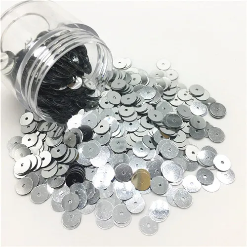 Silver 800 шт 6 мм Свободные круглые Блестки поливинилхлоридные блестки пайетки ремесла для шитье украшения DIY Женская одежда Аксессуары Lentejuelas - Цвет: Silver