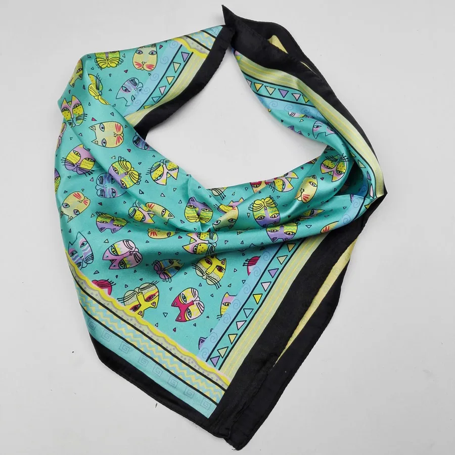 Фериф 58 см x Большой размер Шелковый квадратный шарф женский модный бренд высокое