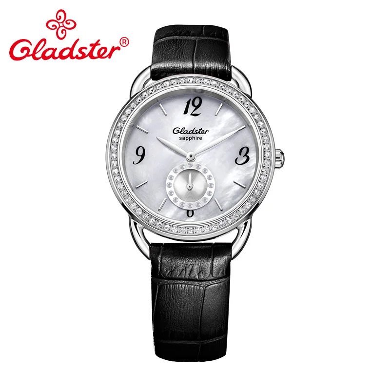 Gladster люксовый бренд Япония Miyota 1L45 модные красные женские наручные часы сапфировые хрустальные золотые женские кварцевые часы женские наручные часы - Цвет: GB060M92SWS