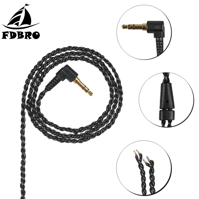 Обновленный провод для наушников FDBRO 2019 3 5 мм сделай сам ремонт замена кабеля