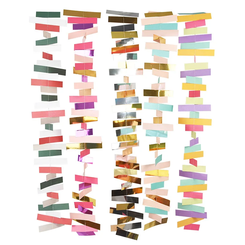 3 м Блестящий бумажный Вымпел баннер с украшением на день рождения первый для