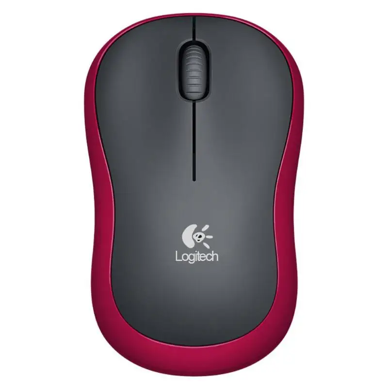 Мышь logitech M186 оптическая эргономичная 2,4 ГГц Беспроводная мышь USB 1000 dpi 2,4 ГГц Технология беспроводного подключения - Цвет: Красный