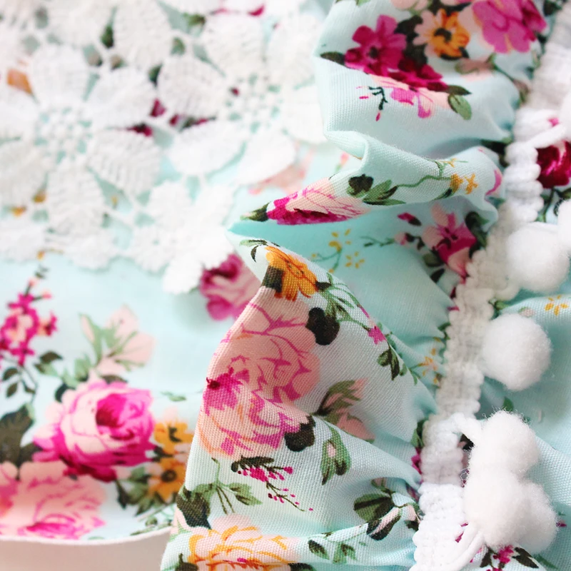 Винтажный Детский комбинезон с цветочным принтом пляжный костюм бантом повязка