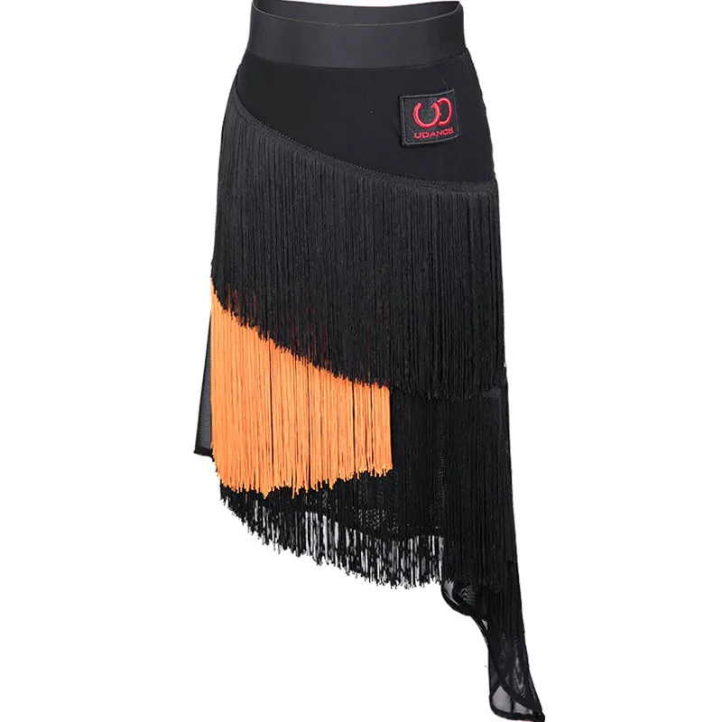 only skirt Платье для латинских танцев Женская многослойная юбка с бахромой одежда для латинских танцев Одежда для латинских танцев/ча-ча/Румба/юбка для самбы DQS1575 - Цвет: only skirt