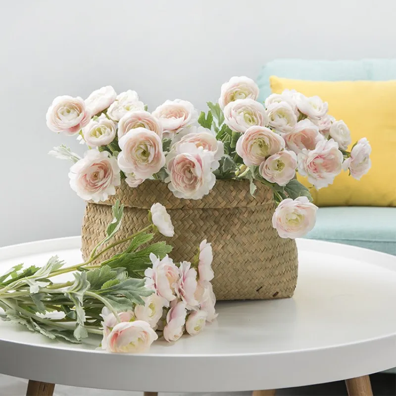 

10 шт., маленькие асиматические искусственные цветы для украшения свадьбы, искусственные цветы для дома, имитация розы, букет из 50 см