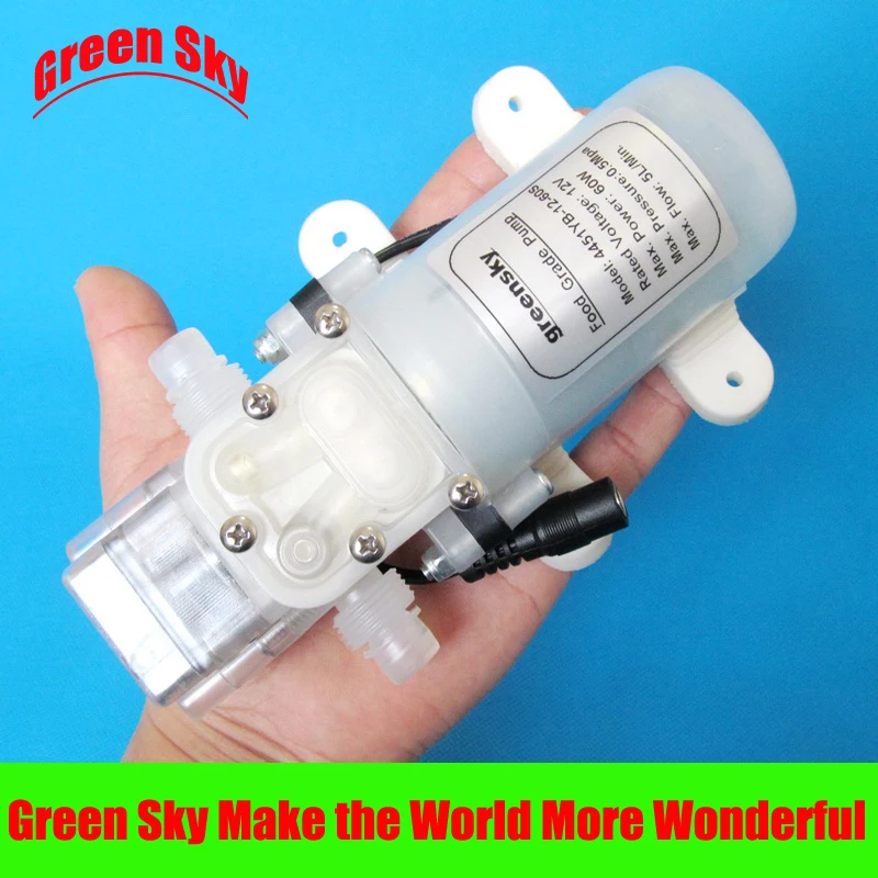 Насос с диафрагмой для пищевых продуктов нетоксичный без вкуса запаха 5л/мин 12 В