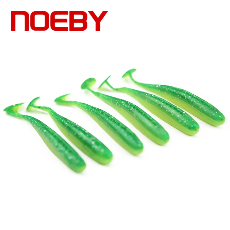 Noeby 6 шт./лот, 90 мм/4,5 г, червь, мягкая рыба, ручная работа, воблеры для рыбалки, Мягкая приманка, приманка для рыбалки, силиконовая приманка - Цвет: NW205