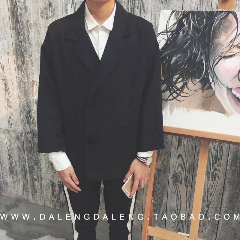 2016 мужская одежда весной чистых любителей в длинный участок Южная Корея костюм