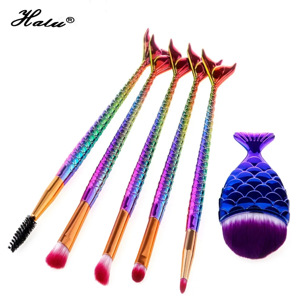 Halu Фиолетовый Русалка Professional Cosmetic Макияж расчёски для волос набор тональная