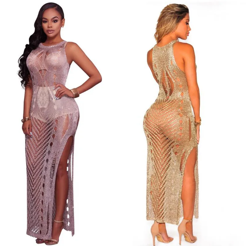 2017 новое модное летнее осеннее винтажное Трикотажное макси платье без рукавов с