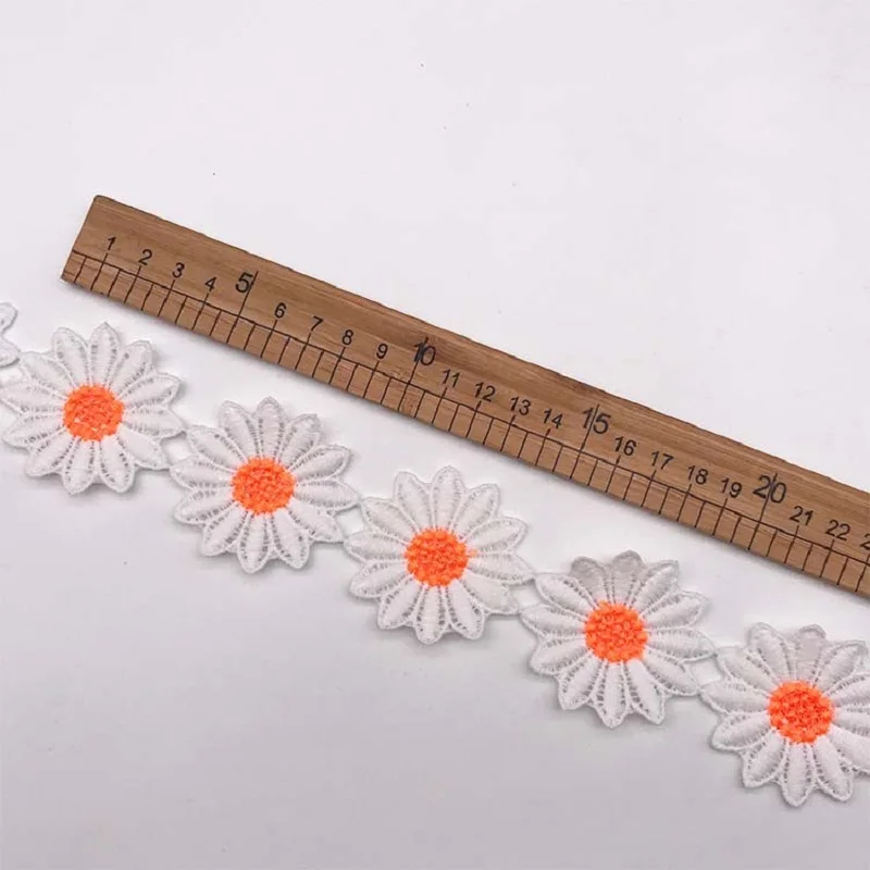 2 ярда гипюровая кружевная лента для вышивки украшение упаковки