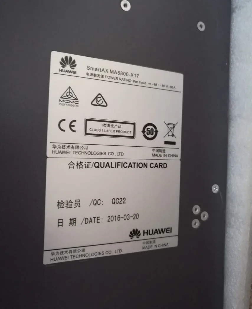 Оригинальный Новый Хуа Вэй MA5800 X17 GPON/EPON OLT основной контроль MPLA & H901 PILA DC источник
