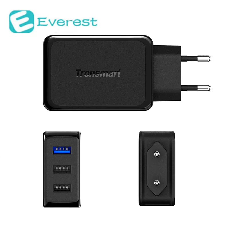 Tronsmart Быстрая Зарядка 3.0 USB Стены Зарядное Устройство 42 Вт 1 и 2 VoltIQ Портов |