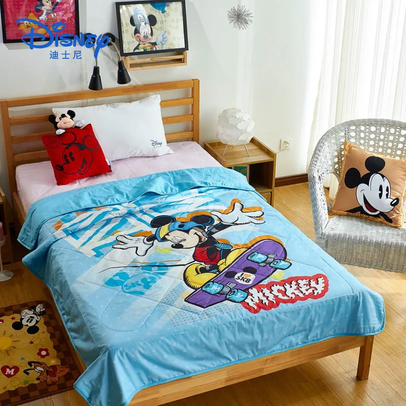 Disney аутентичный с Микки Маусом Мышь одеяла, покрывала постельные принадлежности для малышей и детей постарше кровать для дома Спальня украшения с большими карманами на ногах