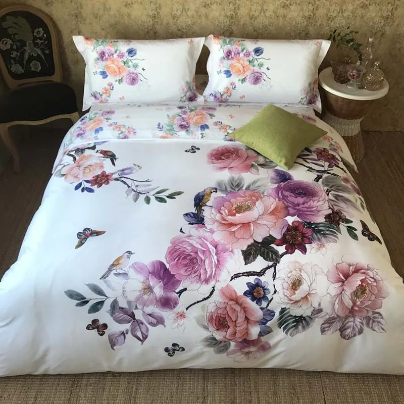 Комплект постельного белья из шелка 4 шт.|silk bed set|duvet cover setbed set |