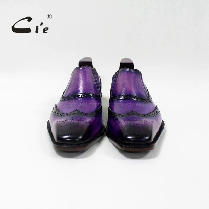 Cie Мужская обувь из телячьей кожи с квадратным носком и медальоном дышащие