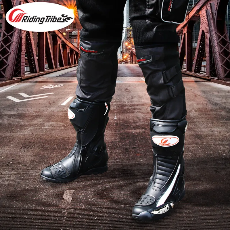 

Riding Tribe Motorcycle Protective Boots Anti-skid Motocross Impact Resistant Motorbike Foot Guard Riding Shoes All Season B1002