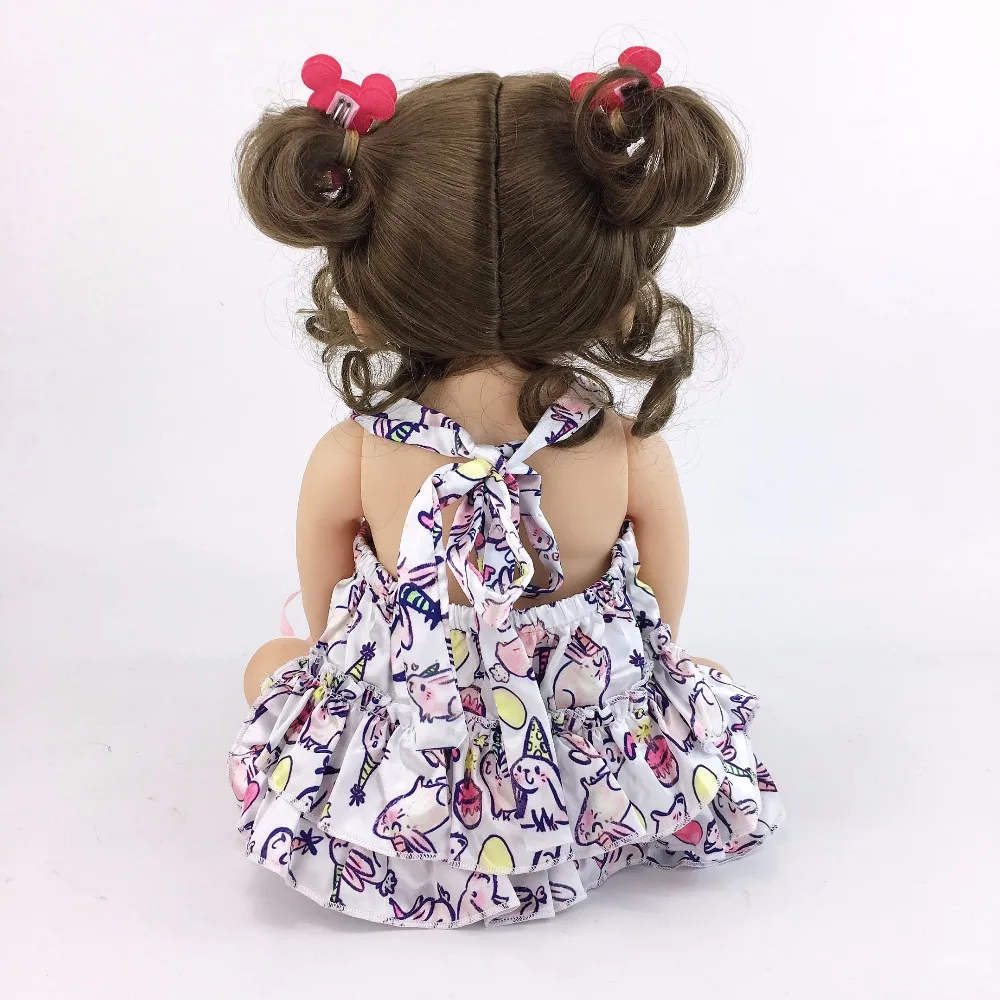 55cm Full Silicone Body Reborn Baby Doll Toy Like Real Girl Boneca Vinyl Newborn Babies Princess Bebe Alive Birthday Gift | Игрушки и