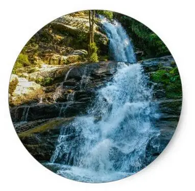 

1.5inch Water Waterfall Nature Park Country Destiny Classic Round Sticker