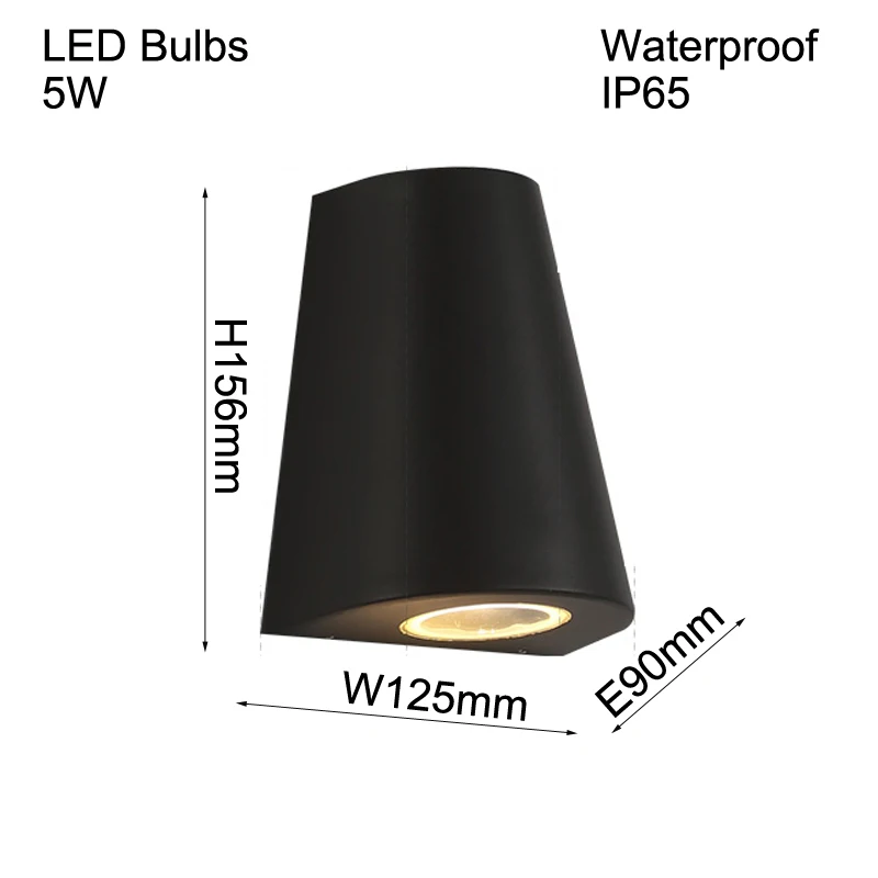 Современный светодиодный настенный светильник для крыльца водонепроницаемый