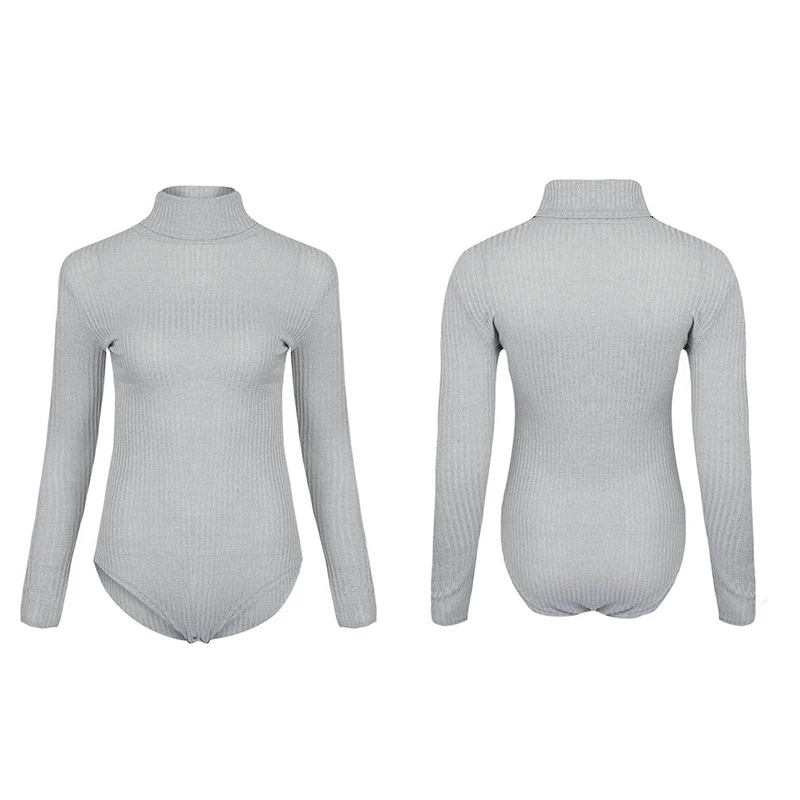 2018 модный базовый женский свитер с высоким воротником в рубчик пуловеры