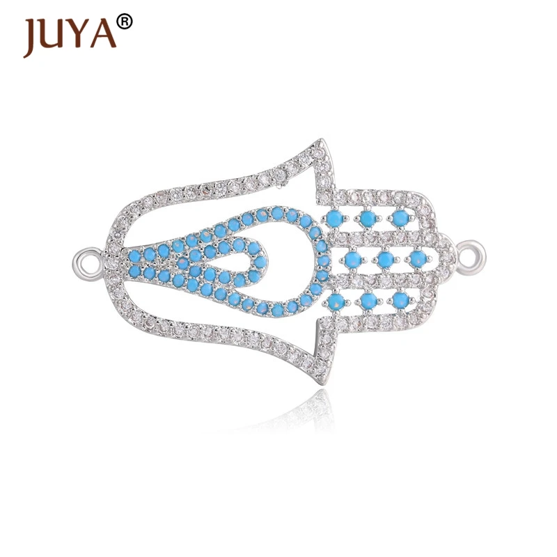 1pc 33*20mm Hollow Out Fatima Hand Evil Eye Palm Hamsa Charms Connectors For Jewelry Making Components DIY Findings | Украшения и