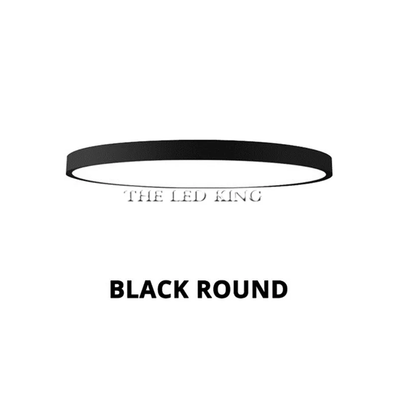 round black Светодиодный потолочный светильник для спальни, пульт дистанционного управления, 5 см, потолочный светильник для 8-20 квадратных метров, современный дом, осветительный прибор, Macaroon - Цвет корпуса: round black