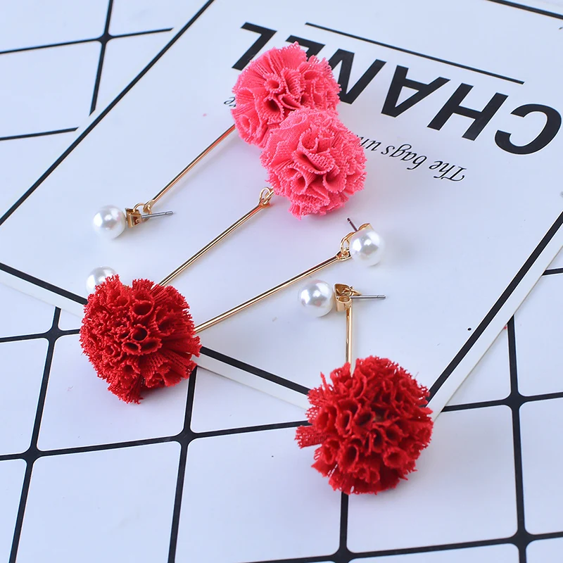 Женские богемные простые серьги с жемчужинами и кисточками длинные подвеской в