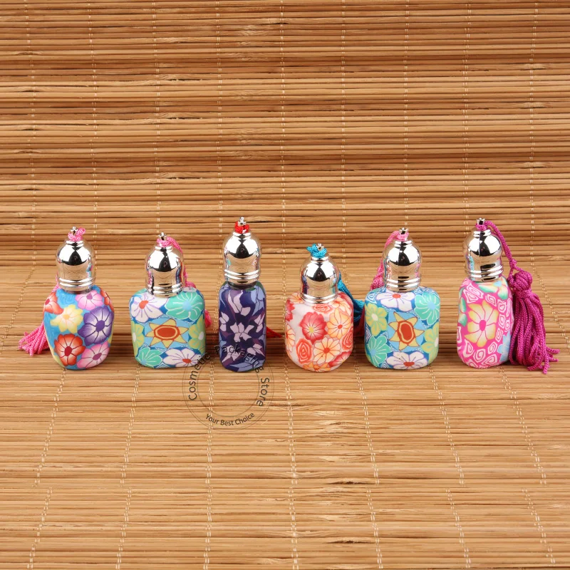 50 шт./лот оптовая продажа 5 мл стеклянная бутылка для духов с мягкими цветочными