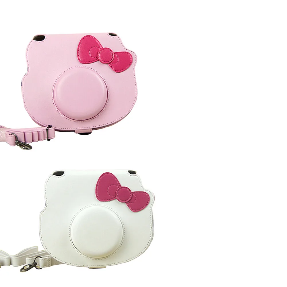 Чехол для камеры с бантом для Fujifilm Instax Mini hello kitty камера с плечевым ремнем