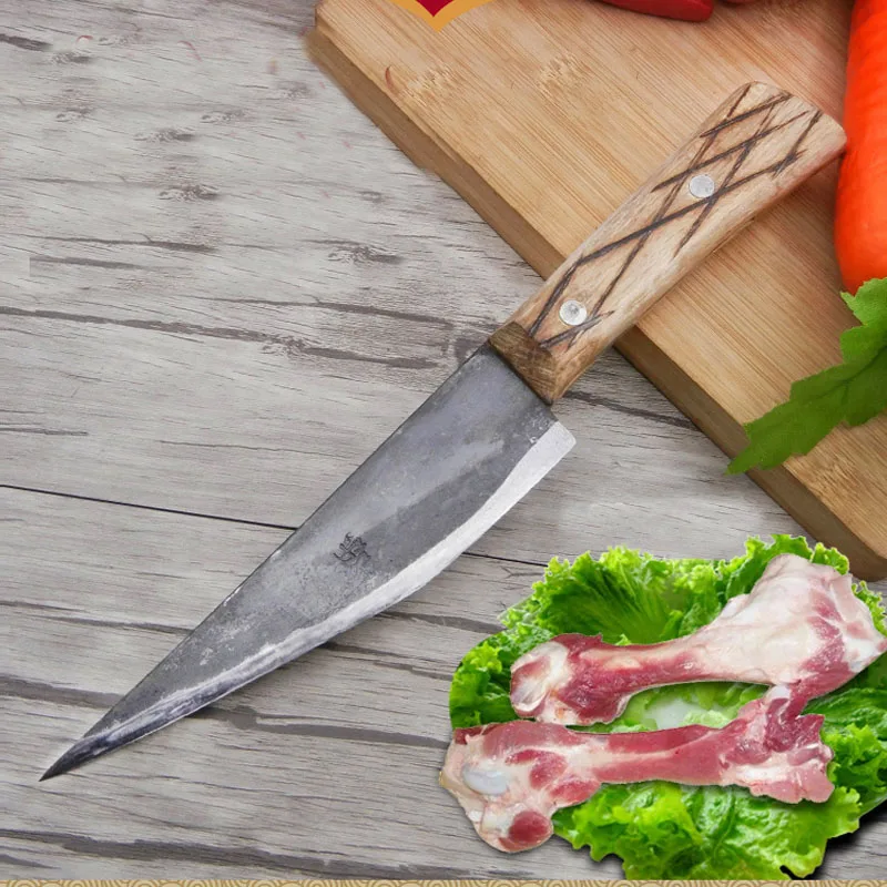 Кованые кухонные поварские Убойные ножи Мясник обвалочный нож кованые лезвия острый Кливер мясные рыбные выщипывающие ножи