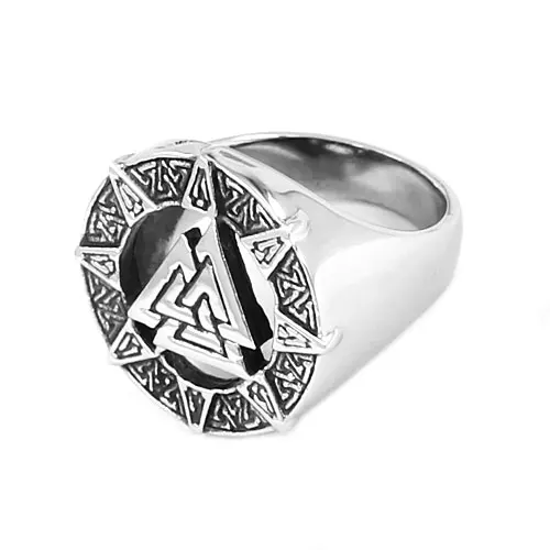 Норвежский викинг Байкер кольцо кельтский амулет с узелком Нержавеющая сталь