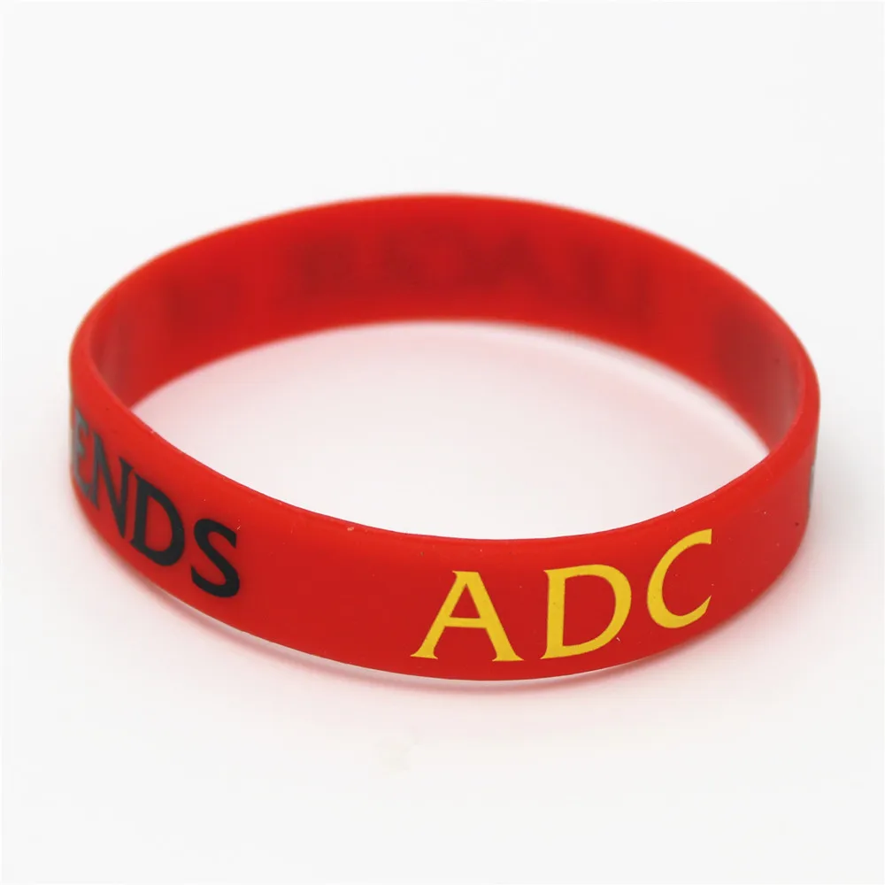 12 шт./лот Ganme Браслет спортивный браслет силиконовые буквы с ADC JUNGLE MID SUPPORT DOTA 2