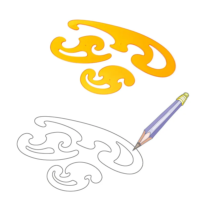 1 Набор/3 шт шаблон для вычерчивания кривых рисования трафарет швейная