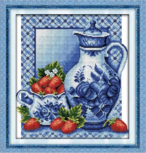Joy Sunday Китайская вышивка крестом J045(1)(2) J178 синяя и белая фарфоровая Китайская вышивка крестиком столовая домашний декор - Цвет: J045(2)