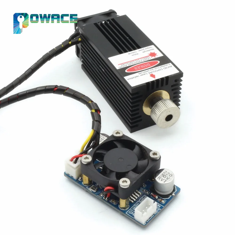 5500 МВт 450нм Высокая мощность фокусировка синий лазерный модуль лазерная