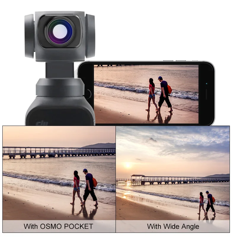 DJI OSMO Pocket Camera Portable Magnetic Wide-angle Lens Handheld Gimbal Wide Angel Accessories | Электроника