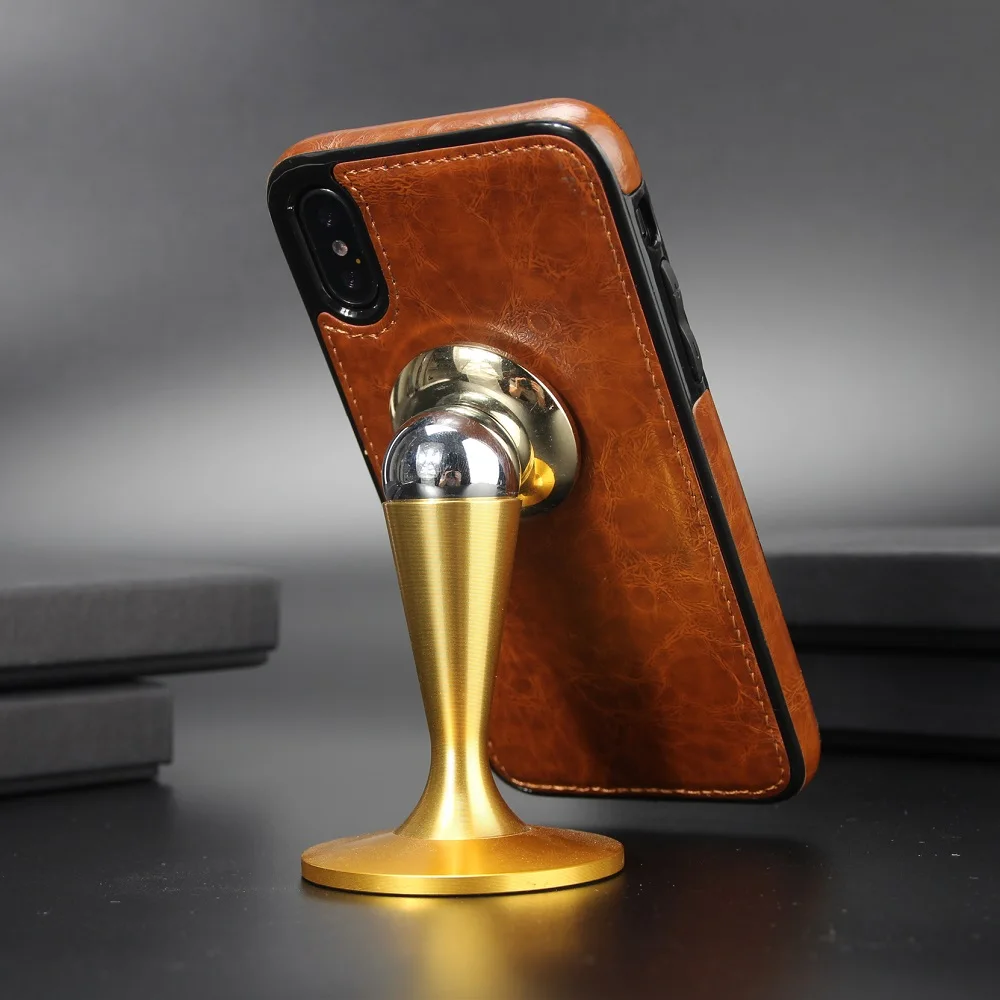 Металлический магнитный чехол для автомобиля кожаный телефона SamsungS8/S9 S8/S9Plus S7/S6