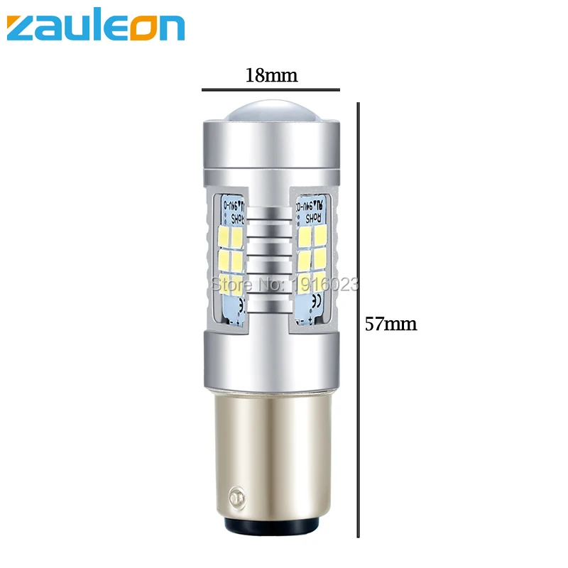Zauleon 2 шт. S25 1156 1157 BAY15D BA15S Белый 810 люменов DRL светодиодный задний свет тормозные Strop