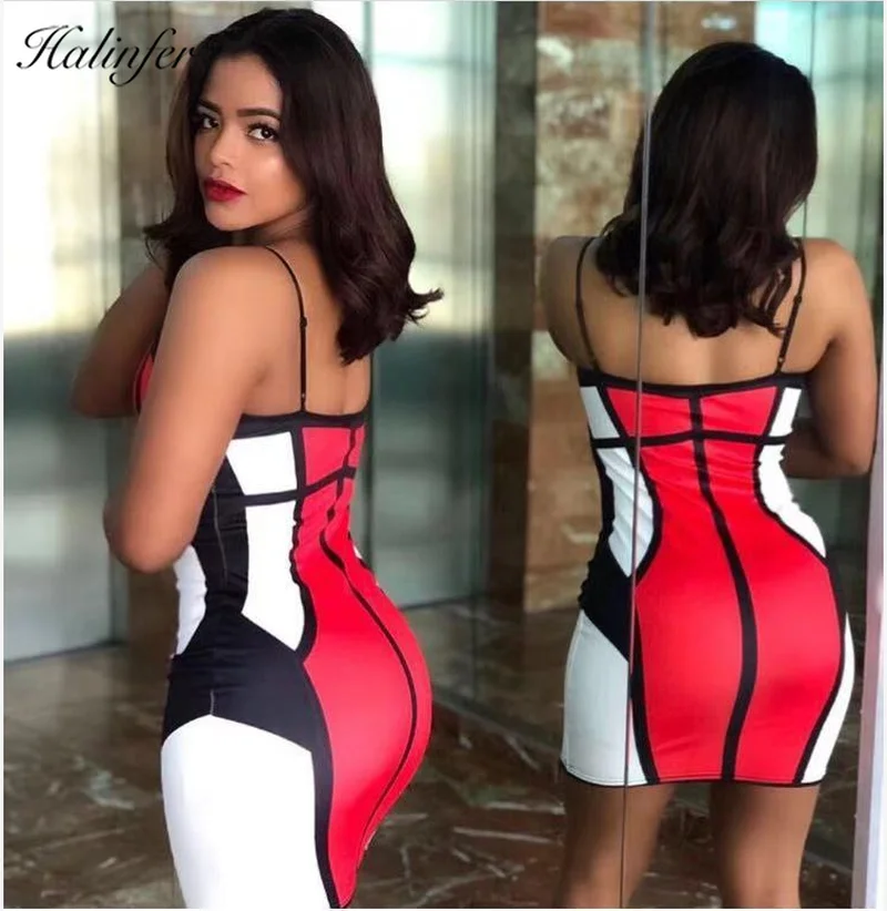 Halinfer 2019 новые летние вечерние женские платья сексуальное вискозное Бандажное