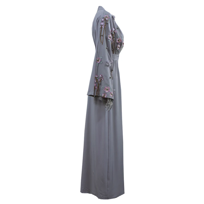 Abaya Дубай сетки цветочные кимоно кардиган мусульманский хиджаб платье Caftan Jilbab Robe abaya s женский Восточный халат турецкая исламская одежда