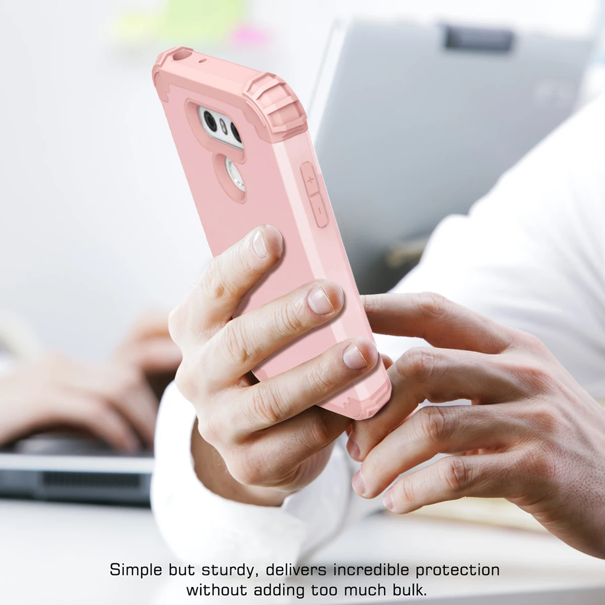 Shockproof Phone Cases for LG G6 Hard PC+Soft TPU 3-Layers Hybrid Full-Body Protect Cover G6(2017) Anti-Knock Shell |