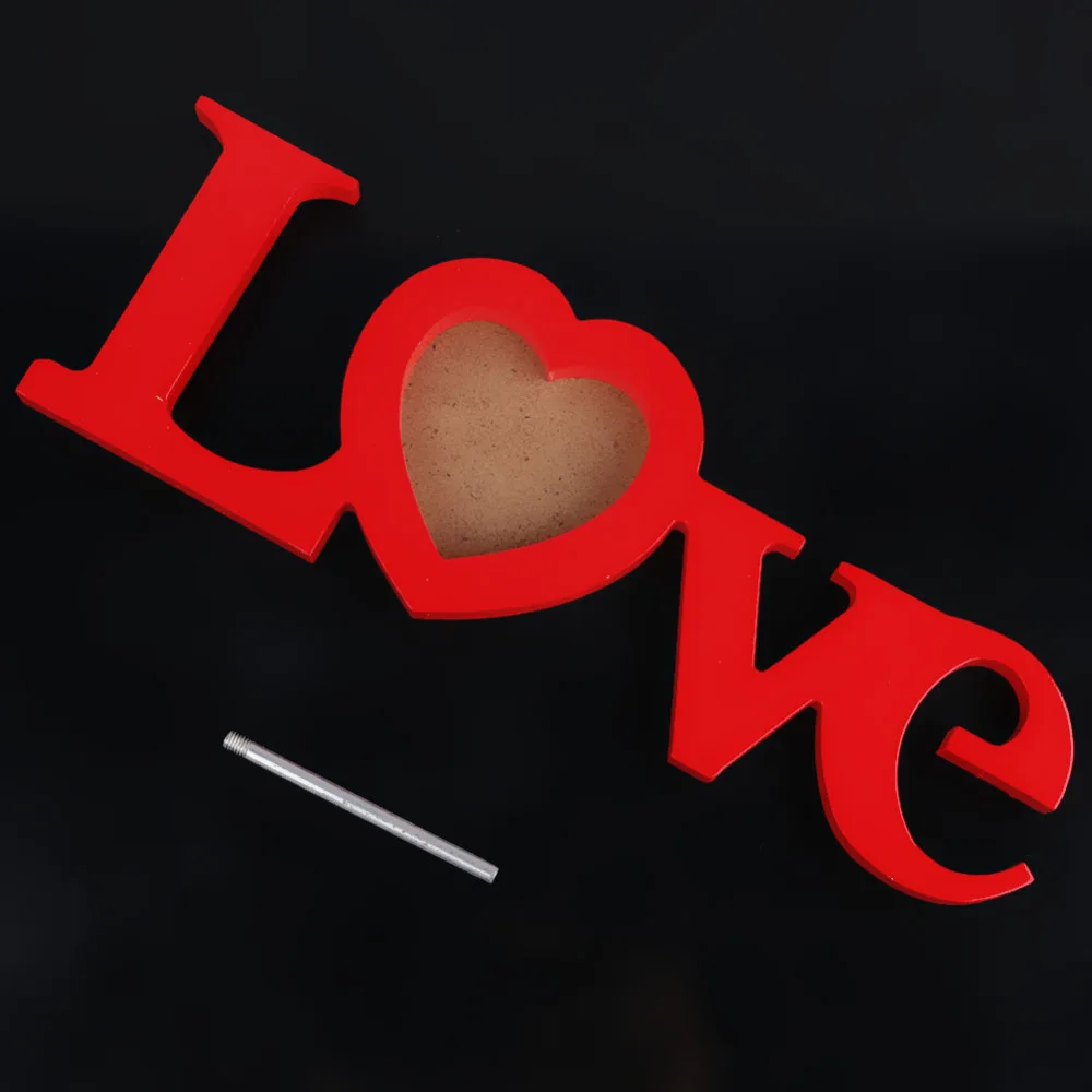 3 дюйма модный прочный красный белый домашний декор подарок любовь деревянная