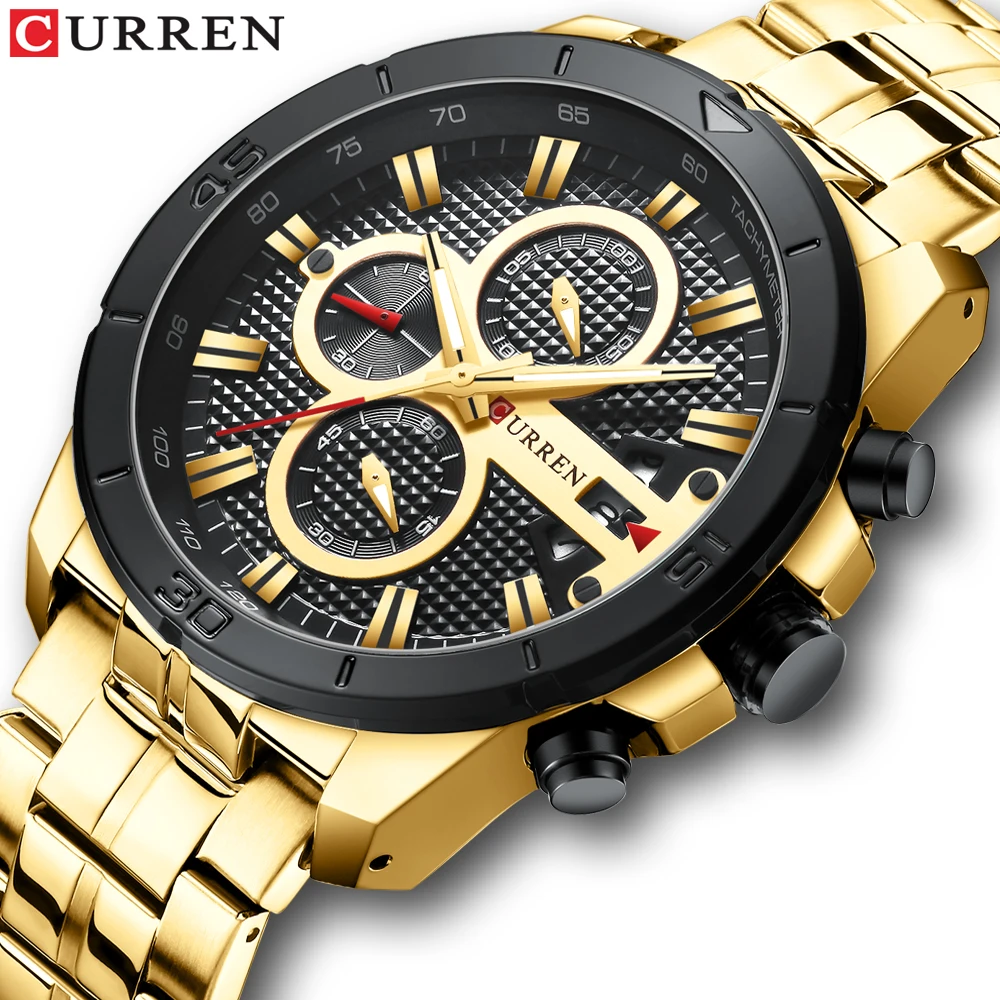 

2019 Top Luxury Brand CURREN New Men Fashion Waterproof Sports Quartz Watch Chronograph Mens Casual Date Clock Relogio Masculino