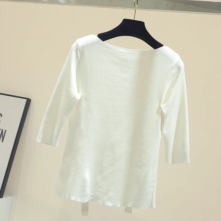 Женские футболки с единорогом Kpop хлопковые трикотажные однотонные круглым