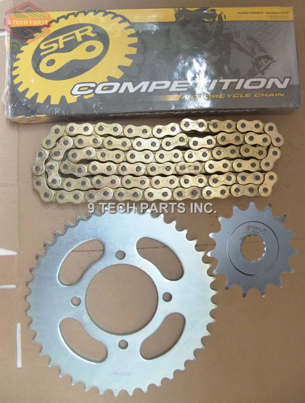 GN250 GN 250 новый высокопроизводительный Золотой O-RING 520HV цепь и звездочка комплект
